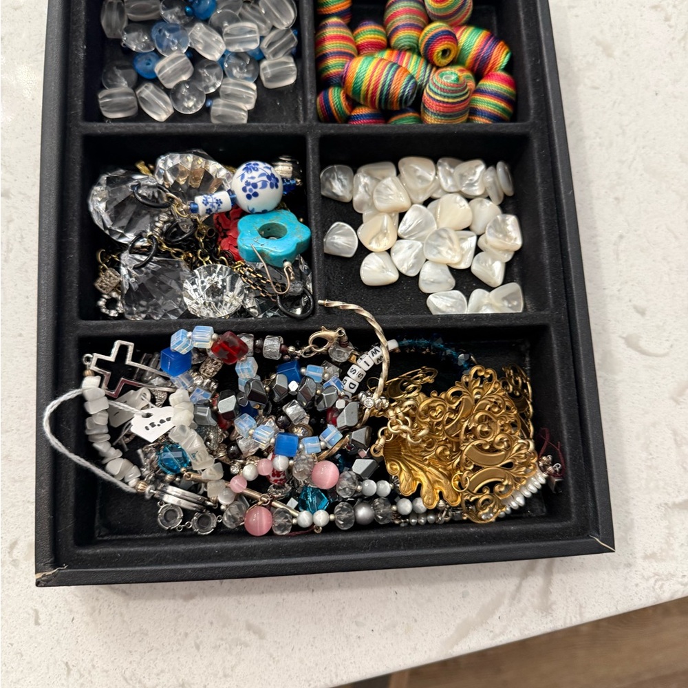 Assorted Jewelry Collection with Gold and Multicolor Accents